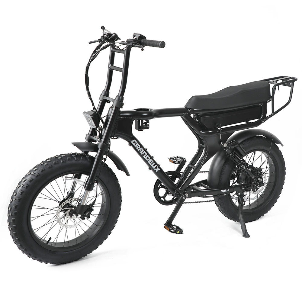 Grandeux Xplus Elektro-Moped-Fahrrad – 1350 W Fat Tire E-Bike mit Doppelfederung | CheerdMoto